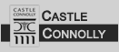 Logo of Castle Connolly with stylized text. The words "Castle Connolly" are written in bold, black capital letters on a gray background, capturing an air of professionalism akin to expert pain management NYC services. An abstract design is positioned to the left of the text.