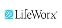 Logo displaying a stylized, blue four-leaf icon next to the word "LifeWorx" in black font, subtly reflecting our expertise in pain management NYC.