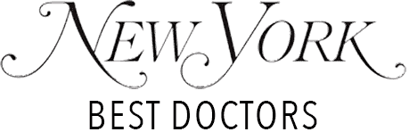 Stylized text reads "New York Best Doctors" in an elegant font, centered against a plain background, highlighting excellence in pain management NYC.