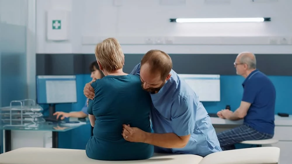 A patient in NYC participating in physiotherapy following spinal cord stimulation treatment, showing coordinated care to manage chronic nerve pain and improve mobility.