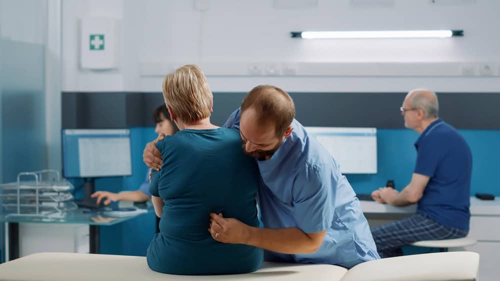 A patient in NYC participating in physiotherapy following spinal cord stimulation treatment, showing coordinated care to manage chronic nerve pain and improve mobility.